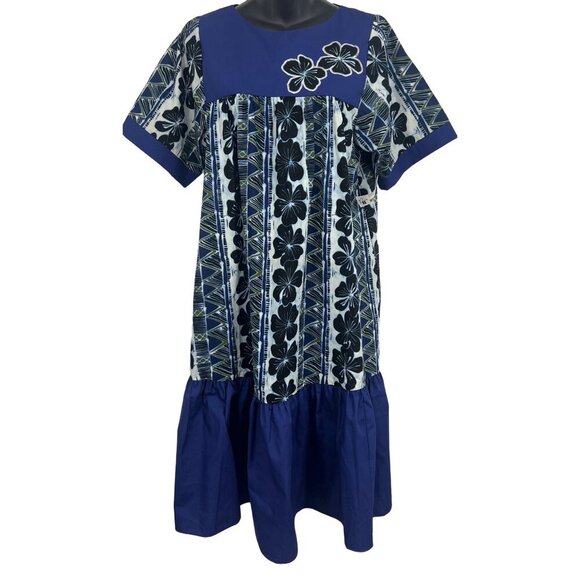 Good Times Women Aloha Hawaiian Dress Muumuu Small S Floral Short Sleeve NWT New - Picture 1 of 9